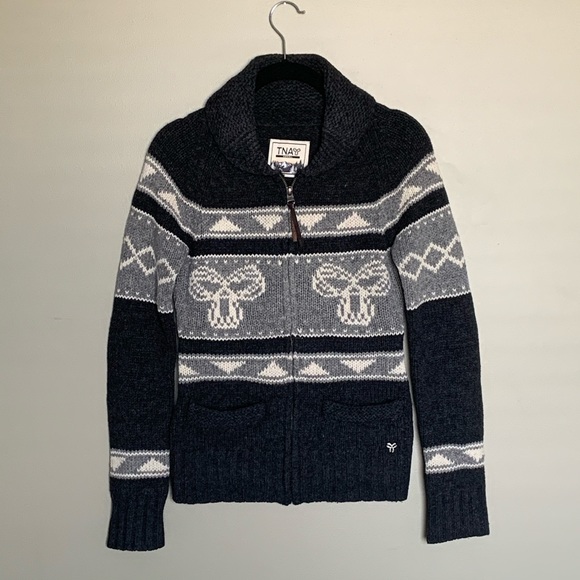 Aritzia Sweaters - TNA sea to sky zip lambswool cardigan XS